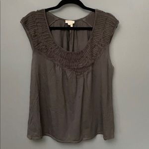 Anthropologie Meadow Rue Gray Textured Verona Top